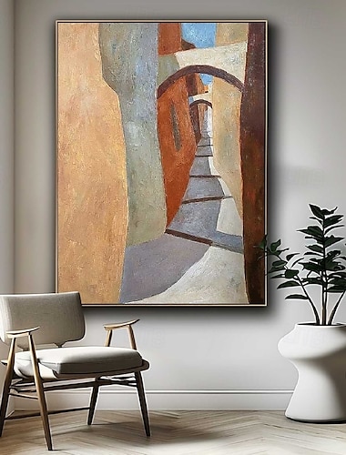  Handmade Colorful abstract Oil Painting on Canvas Large hand painted Abstract Textured Palette Knife Boho oil painting Wall Art Contemporary Minimalist artwork for Living Room bedroom home Decor