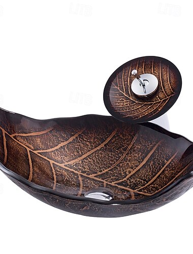  Waschbecken für Badezimmer / Armatur für Badezimmer / Einbauring für Badezimmer Moderne - Hartglas Rechteckig Vessel Sink