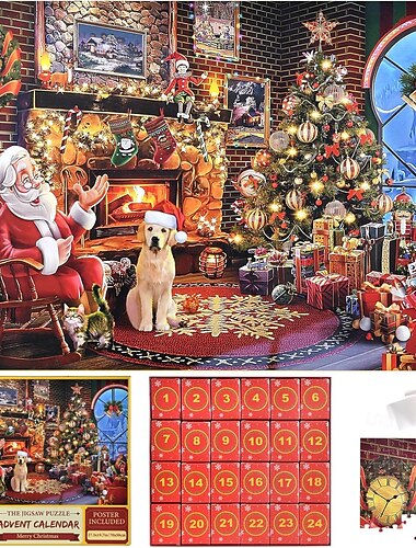  Karácsonyi Adventi Naptár 2025 Puzzle 1008 Darabos Puzzle Karácsonyi Ajándék 24 Napos Karácsonyi Visszaszámláló Naptár Gyerekeknek Felnőtteknek