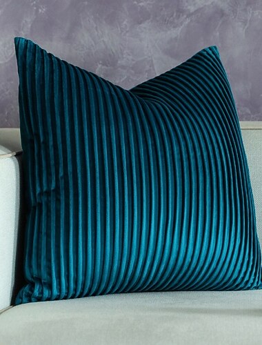  marineblauwe kussenslopen fluwelen gestreepte patroon zachte sierkussens voor huisdecoratie decoratieve kussenslopen voor slaapbank woonkamer
