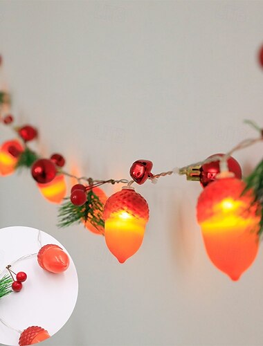  2m Guirlandes Lumineuses 10 LED Blanc Chaud Guirlandes lumineuses créatives Vacances Décoration de Noël Alimenté par des piles