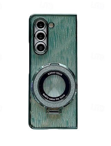  Handy Hülle Handyhüllen Für Z Fold 7 Z Fold 6 Z Fold 5 Z Fold 4 Z Fold 3 Rückseite Mit Ständer Unterstützt kabelloses Laden Bling Glitzer glänzend Retro TPU Beschichtung