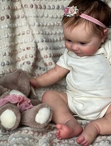  Poupées bébé reborn réalistes - 20 pouces douces vraie vie réaliste - nouveau-né corps entier en vinyle bébé fille avec accessoires coffret cadeau pour les enfants de 3 ans