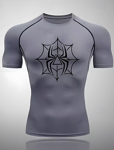  Herren Funktionsshirt Athletisches Hemd Fitnessstudio-Shirt Fitness Shirt Kurzarm T-Shirt Casual Athlässigkeit Atmungsaktiv Schnelltrocknend Weich Fitnesstraining Laufen Gehen Sportbekleidung