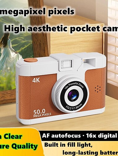  4k retro digitalkamera vlogging kamera 30fps wifi med 2,4 lcd hd skjerm 1080p 16x digital zoom kamera vidvinkel billig