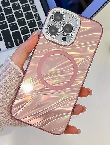  Handy Hülle Handyhüllen Für iPhone 16 15 14 Pro Max Plus 13 Pro Max Rückseite Magnetisch Unterstützt kabelloses Laden Stoßfest Retro Beschichtung