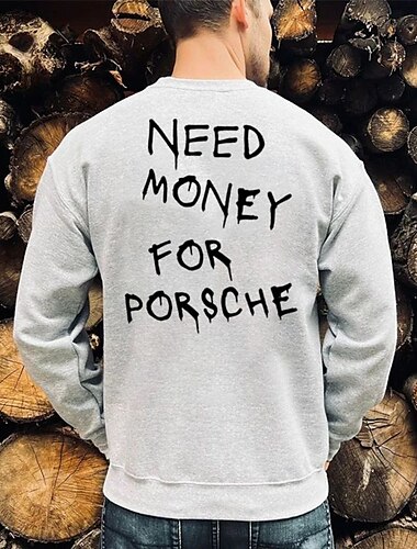  男性用 おかしい あひる Pullover スウェットシャツ 長袖 トレーナー クルーネック クラシック カジュアル／普段着 春 秋 ヘザーグレー ブラック ホワイト 衣類 デザイナー グラフィックプリント 標準 S M L XL 2XL