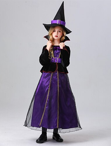  Hexe Walpurgisnacht Kleid Cosplay Kostüm Kinder Mädchen Cosplay Party / Abend Halloween Karneval Maskerade Einfaches Karnevalskostüm