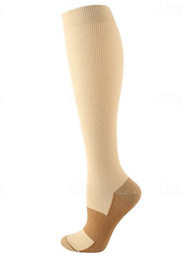  5 Paare Herren Kompressionsstrümpfe Wandersocken Außen Atmungsaktiv Weich Dehnbar Komfortabel Socken Kompressionssocken Patchwork Polyester Schwarz Weiß Khaki für Jagd Radsport / Fahhrad Camping