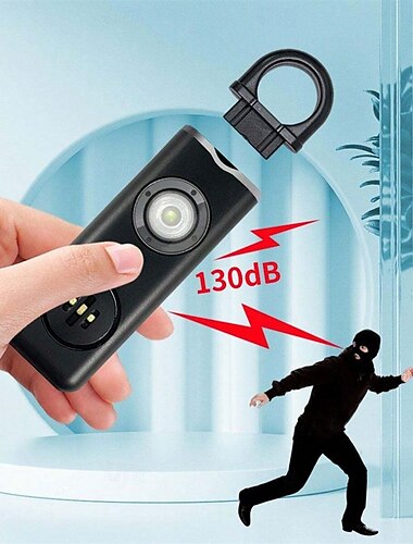  вытащить штифт самооборона аварийная безопасность личная сигнализация 130 дБ звук перезаряжаемый анти-потерянный работа с apple find my