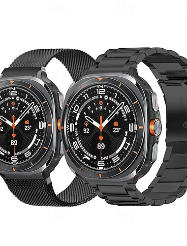  2 Τμχ Παρακολουθήστε το συγκρότημα για Samsung Galaxy Watch 7/6/5/4  40/44mm, Watch 5 Pro 45mm, Watch 6 Classic 43/47mm, Watch 4 Classic 42/46mm Παρακολουθήστε το Ultra Ανοξείδωτο Ατσάλι Αντικατάσταση