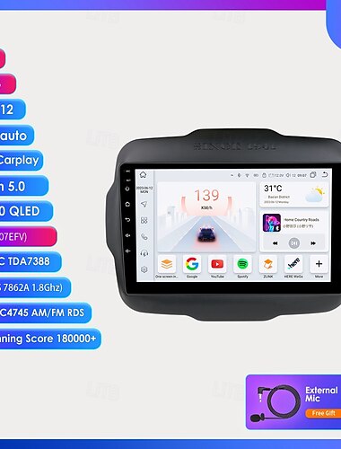  android 13 bilradio för jeep renegade 2016-2020 gps navigation multimedia videospelare autoradio stereo