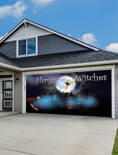  Halloween-Dekorationen, Banner für Garagentorabdeckungen für den Außenbereich, große Halloween-Hintergrunddekoration für den Urlaub, Garagentor-Dekorationen für den Außenbereich, Wanddekorationen für