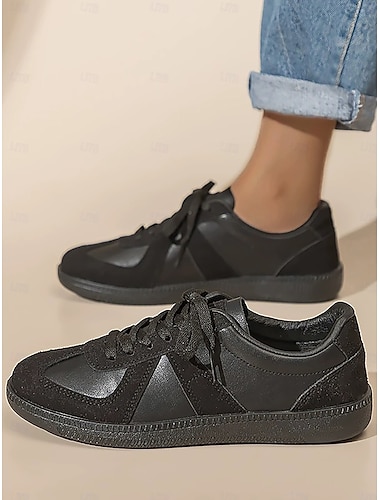  baskets rétro blanches en daim et cuir pour femmes - chaussures de sport décontractées pour un confort quotidien