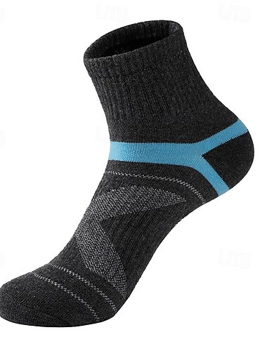  Herren Socken Fahrradsocken Sportsocken Campen und Wandern Übung im Freien Radsport / Fahhrad Fahhrad / Radsport warm halten Atmungsaktiv Antirutsch 1 Paar Winter Patchwork Baumwolle Dunkelgrau