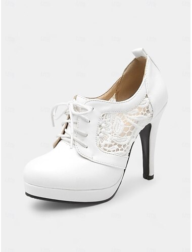  Schwarze Plateauschuhe aus Spitze für Damen – Gothic-Vintage-Schnürschuhe mit Stilettoabsatz, ideal für Partys und formelle Anlässe