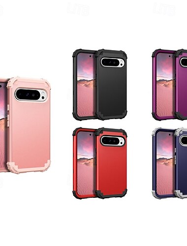  טלפון מגן עבור Pixel 9 Pro Pixel 9 Pro XL Pixel 8 Pro Pixel 8 Pixel 7 Pixel 7 Pro Pixel 6 Pixel 6 Pro כיסוי אחורי מגנטי תמיכה בטעינה אלחוטית עמיד בזעזועים רטרו PC סיליקון