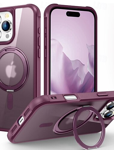  téléphone Coque Pour iPhone 17 Pro Max 17 Air 16 15 14 Pro Max Plus 13 12 11 Pro Max Coque Arrière avec Support Magnétique Supporte la Charge Sans Fil Rétro Acrylique PC