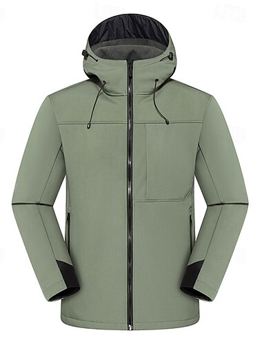  Herren Fleecejacke für Wanderer Winter Draussen warm Fleece-Futter Wasserdicht Windundurchlässig Vliesjacken Voller Reißverschluss Klettern Camping / Wandern / Höhlenforschung Reisen Schwarz