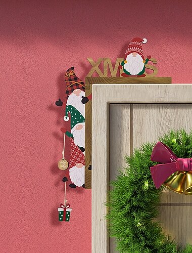  ozdoby na drzwi bożonarodzeniowe, dekoracja bożonarodzeniowa, kreatywna domowa atmosfera, akcenty narożne stołu