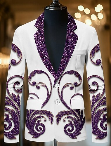  رجالي الرسم كم طويل طوي فني كاجوال ملابس الحفلات والسهرات مناسب للبس اليومي Buttons طباعة ثلاثية الأبعاد متعدد الجيب