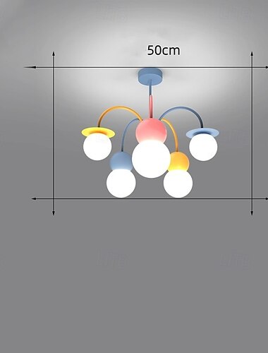  Modern Semi Flush Mount Ceiling Light  Metal 5 Heads LED Ceiling Lamp Nordic Grey Sputnik Light Fixture with Wood Decoration for Living Room Dining Room Bedroom 110-240V