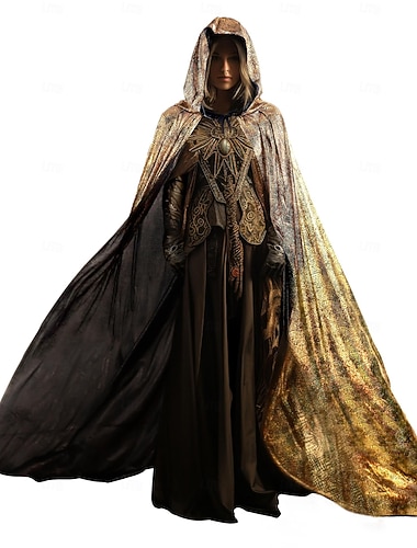  Walpurgisnacht Kapuzencape Hexe Magier Wikinger Mittelalterlich Erwachsene Herren Damen Maskerade Leistung Verkleiden