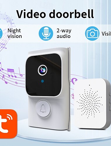  trådlös video dörrklocka kamera visuell smart ip dörrklocka mörkerseende realtidsövervakning fjärrintercom säkerhetsdörrklocka