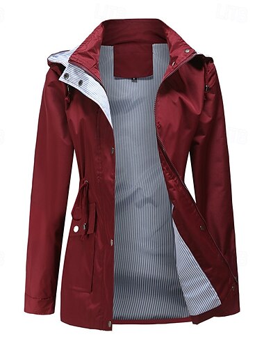  Damen Wanderjacke Winter Draussen Windundurchlässig Reißverschluß vorne Wasserabweisend Leichte Jacke Voller Reißverschluss Camping / Wandern / Höhlenforschung Schwarz Gelb Burgund Marinenblau Purpur