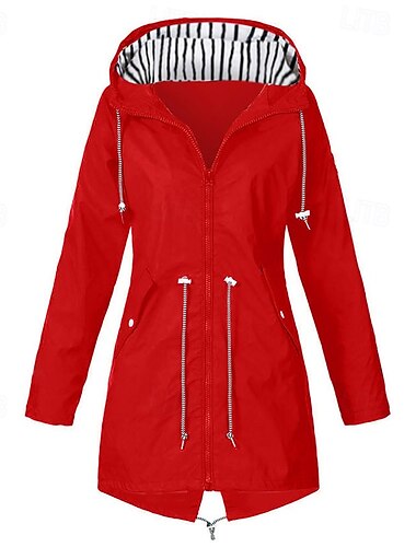  Mujer Chaqueta para senderismo Invierno Al aire libre Impermeable Resistente al Viento Multi-bolsillo Cremallera delantera Chaqueta ligera Cremallera completa Camping / Senderismo / Espeleología