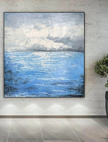  handgemachtes Meereslandschafts-Ölgemälde handgemalte Wandkunst modernes abstraktes Meer abstrakte Meereslandschaftsgemälde auf Leinwand Ozean Acryl Meer Wandkunst Ozean Fine Art endloser Ozean kein