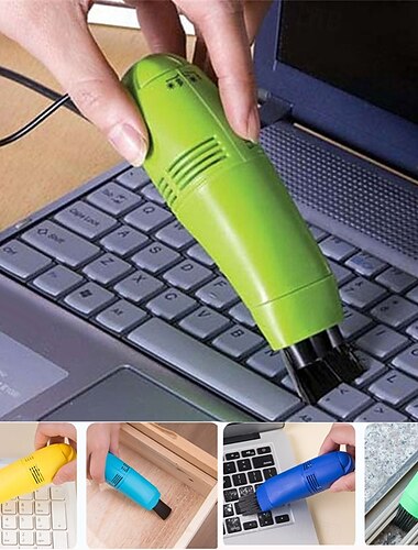  Mini aspiradora USB, cepillo para teclado, limpiador de carcasa de portátil, cepillo para polvo, aspiradora USB portátil, herramienta de limpieza de computadora