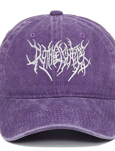  Herren Cap Basecap Sonnenhut Kappe Schwarz Purpur Baumwolle Einstellbar Gewaschen Modisch Freizeitskleidung Festival Graphic Muster Lässig / Alltäglich