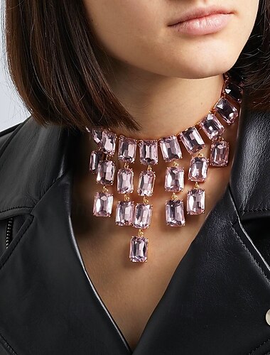  Bijoux Fins Strass Femme Luxe Franges Franges Mariage Gouttes Colliers Tendance Pour Mariage Soirée Vacances