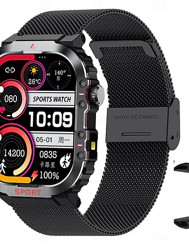  iMosi G45 Εξυπνο ρολόι 1.81 inch Έξυπνο ρολόι Bluetooth Βηματόμετρο Υπενθύμιση Κλήσης Παρακολούθηση Ύπνου Συμβατό με Android iOS Άντρες Κλήσεις Hands-Free Αδιάβροχη Έλεγχος Μέσων IP 67