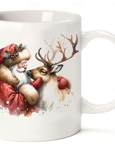  tazza da caffè natalizia tazza in ceramica da 11 once tazza divertente tazza da caffè divertente per famiglia/amici/sorella/collega tazza da caffè novità estate inverno bevande regalo per