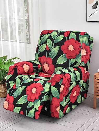  florale Liegestuhlbezüge rutschfeste Massage Lazy Boy Sofabezug All-Inclusive Einzelsitz Couchbezug Sesselbezüge