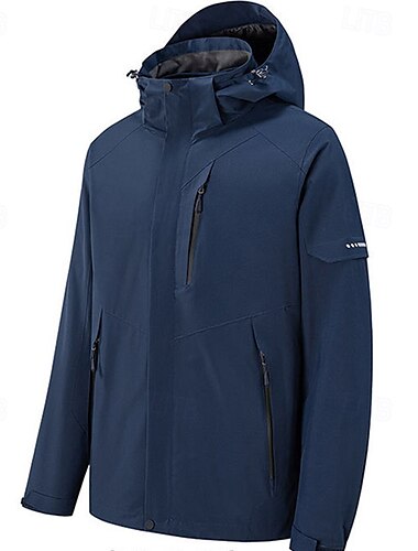  Herren Fleecejacke für Wanderer Winter Draussen Wasserdicht Warm Weich Komfortabel Vliesjacken Voller Reißverschluss Camping / Wandern / Höhlenforschung Reisen Wintersport Dunkelgrau Schwarz Rot
