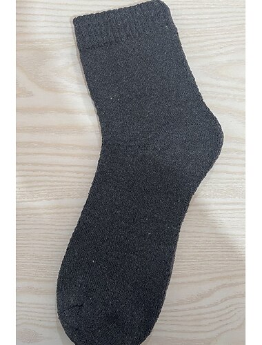  Winterstrumpf Thermosocken einfarbig korallenfarbener Strumpf mit dicker warmer Bodensocke