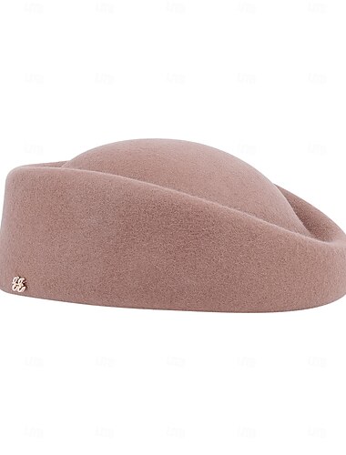  hoeden 100% wol baret hoed bruiloft avond feest elegant bruiloft met pet pure kleur hoofddeksel hoofddeksel