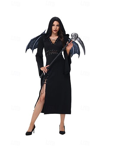  Hexe Walpurgisnacht Kleid Cosplay Kostüm Kostüm Erwachsene Damen Sexy Kostüm Party Einfaches Karnevalskostüm