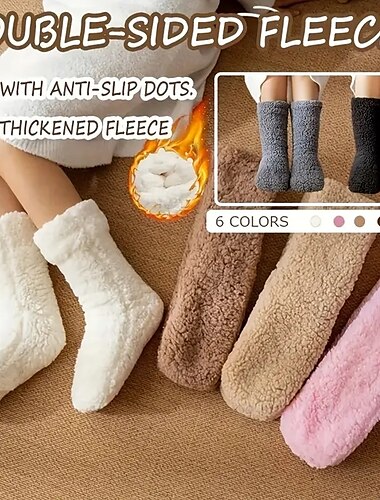  Calcetines pantuflas calcetines navideños de invierno para mujer calcetines para mujer calcetines mullidos calentadores de piernas de invierno