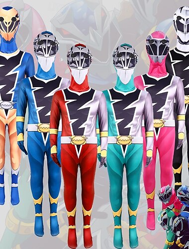  Power Rangers Kishiryu Sentai Ryusoulger Bodysuits Kostuums Film cosplay for Voor heren Dames Jongens Kinderen Volwassenen Maskerade Prestatie Feest