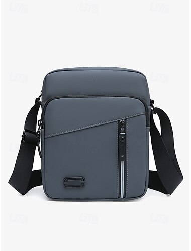  borsa a tracolla impermeabile da uomo con più tasche con cerniera – borsa a tracolla da viaggio per esterni resistente in verde oliva