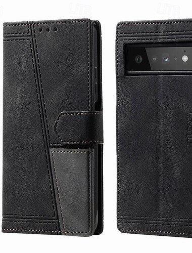  Handy Hülle Handyhüllen Für Pixel 8 Pro Pixel 8 Pixel 7 Pixel 7 Pro Pixel 6 Pixel 6 Pro Brieftasche Kartenetui mit Halterung mit Handschlaufe Kartenschlitz Retro TPU PU-Leder