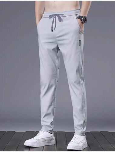  Herren Hose Hosen Freizeithose Kordelzug Elastische Taille Feste Farbe Atmungsaktiv Schnelltrocknend Formal Wochenende Klassisch Casual / sportlich Schlank Schwarz 1 dunkelgrau 1