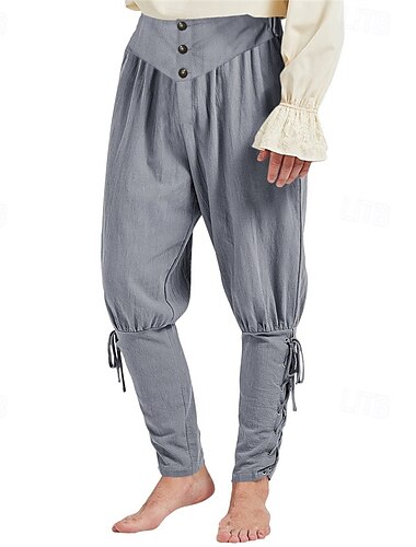  Herren Baumwollhosen Tapered Hose Hose Freizeithose Tasche Kordelzug Einfach Komfort Atmungsaktiv Party Bühne Ferien Hawaiianisch Boho Armeegrün Schwarz