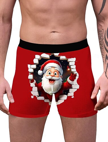  Papá Noel Animales Pijamas de navidad Boxers Cortos Ropa Interior regalo de Navidad Navidad Hombre Navidad Año Nuevo Nochebuena Gracioso Adultos Fiesta Navidad