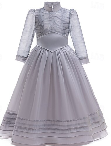  Geisterbraut Lydia Deetz Karneval Kleid Beetlejuice Horrorfilm Cosplay-Kostüm Verkleiden Kinder Mädchen Maskerade Party / Abend Einfaches Karnevalskostüm Verkleiden