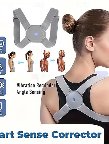  obtenha uma barriga lisa e uma postura perfeita instantaneamente com este corretor de corcunda com lembrete de vibração do sensor